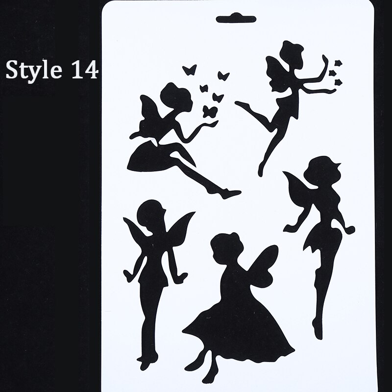 10Pcs Drawing Painting Stencils Scale Template Set 8.3 X 11.7 inch, Plastic Shape Scrapbook Stencils Graphics Stencils for Child: Style 14