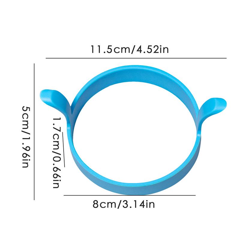 Anello in silicone Stampo per uova fritte Stampi per anelli per pancake antiaderenti Resistenti al calore Multi-funzione portatile Creativo per cucinare Strumento D IY