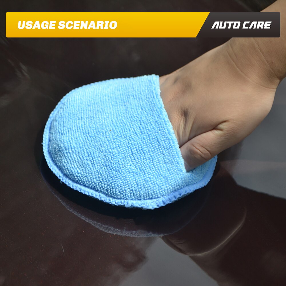Aplikator wosku z mikrofibry 10 sztuk 5 "średnica ultra miękka mikrofibra z kieszonką na palec polski wosk samochodowy zastosuj zmywacz polerować naramienniki