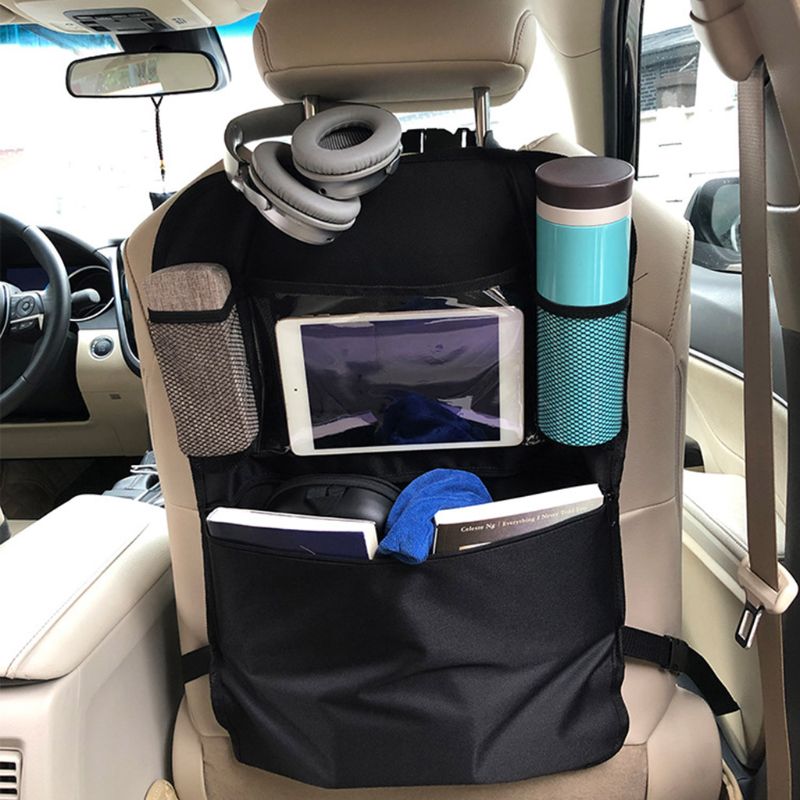 Car Back Seat Organizer Front Seat Storage Kids Pocket Bag Protect Storage Bag For Children Baby Kick Mat Protect Storage Bag