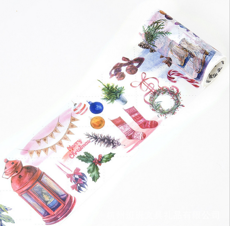 Kerst Tape Cartoon Santa Plakboek DIY Sticker decoratieve Tapes Party Aquarel Kerst Serie Papier Tape 500cm: Christmas