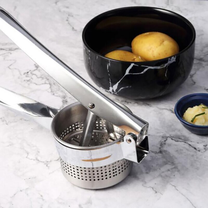 Stainless Steel Puree Garlic Presser Ricer Vegetable Fruit Press Maker Gadget Potato Masher Kitchen Accessories Press Maker Tool