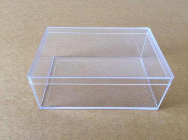Transparent rectangular PS plastic storage box jewelry sample boxes jewelry accessories classification case 5pcs/lot: Default Title