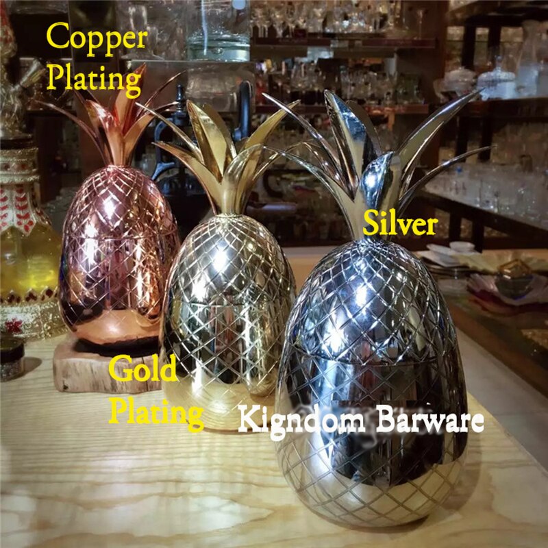 Ananas Tumbler/Mok Moscow Mule Mok Beschikbaar In 3 Kleur (Zilver, Koper, Goud)- Cocktail Drinkbekers Mokken Bar Tool