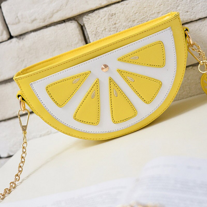 Moda feminina bolsas de frutas melancia/laranja bolsa de ombro sacos de couro do plutônio crossbody saco laides messenger bags bolsa feminina