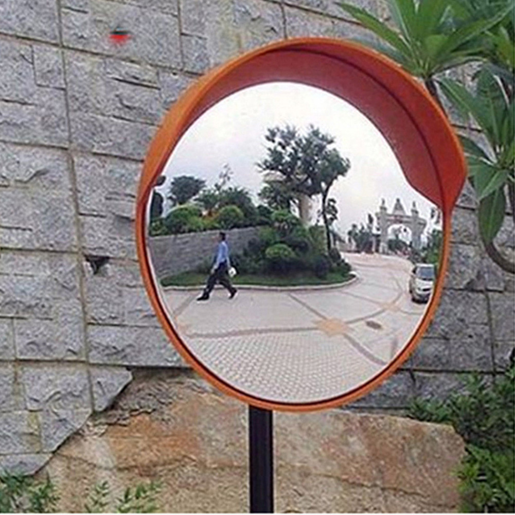 30cm/12'' Wide Angle Security Curved Convex Road Mirror Outdoor Safurance Traffic Driveway Safety Signal Convex Mirror