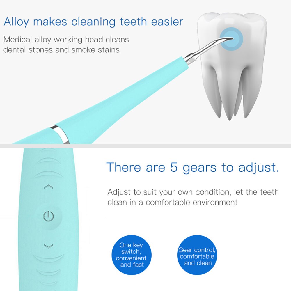 Détartreur dentaire électrique sonique intelligent, dissolvant de tartre dentaire, nettoyeur de taches, outil de blanchiment des dents, élimination du tartre