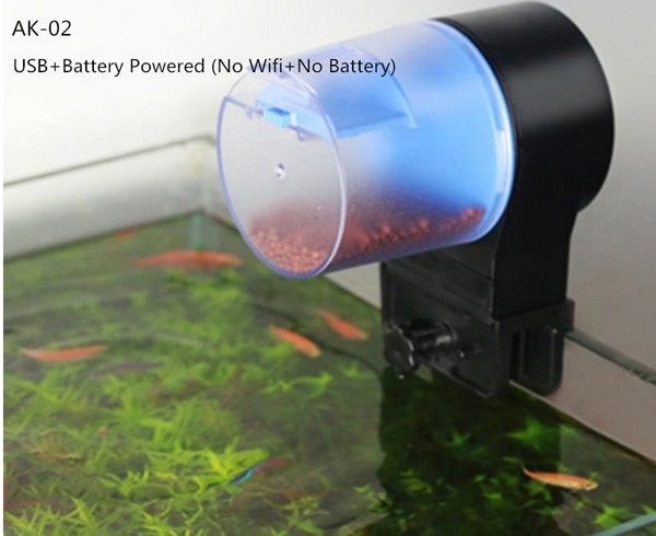 Fiskeføder wifi programmerbar akvarium automatisk fiskemaddispenser til fisketank elektronisk timerføder 3 måltider: Ak -02