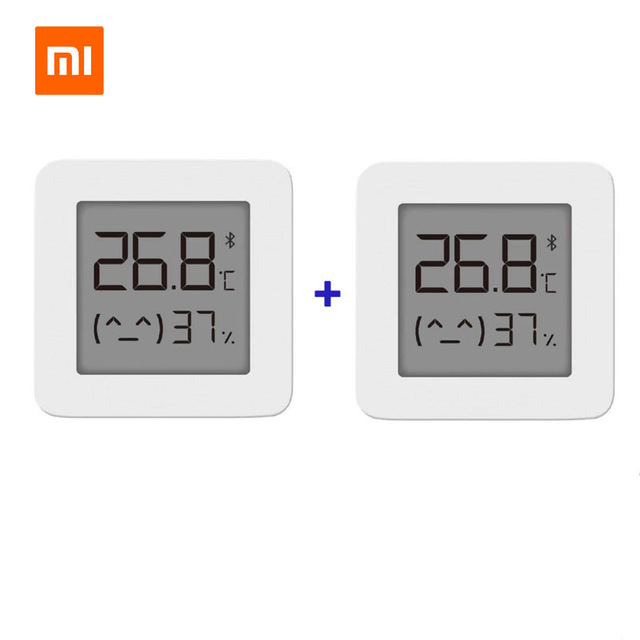 Bundled Xiaomi Smart LCD Screen Digital Thermometer 2 Mijia Bluetooth Temperature Humidity Sensor Moisture Meter Mijia App: 2 pcs