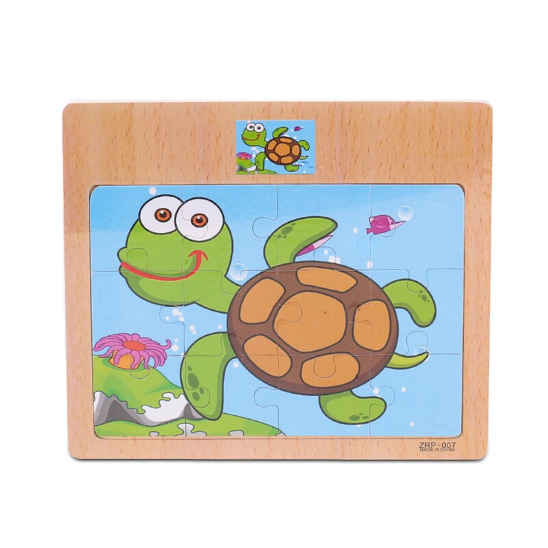 Baby Jigsaw Puzzles Wooden Board Jigsaw Toy Children 1-5 Years Old Cartoon Animal &Traffic Cognitive Early Education Puzzle Toys