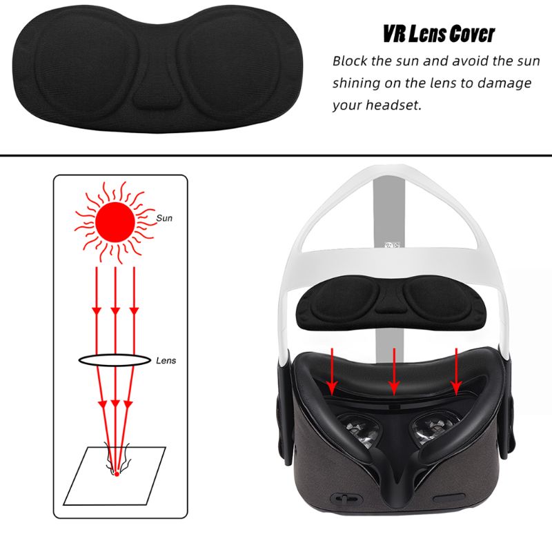 5 En 1 Juego de almohadillas nasales antifugas de soporte de interfaz Facial de cubierta de lente para Oculus Quest VR accesorios de vidrio