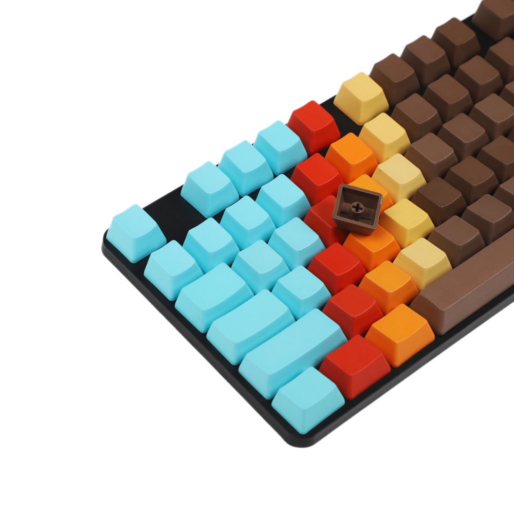 ISO ANSI Blank 1976 Mixed Color OEM Profile Thick PBT Dyed Keycaps For MX Switches Mechanical Keyboard