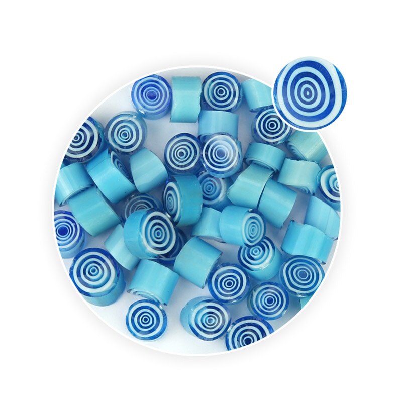nuovo caldo 28g 90 COE Fusibile Millefiori Perline di Vetro per Monili Che Fanno del Braccialetto Della Collana FAI DA TE Decorazioni Del Mestiere: leggero blu