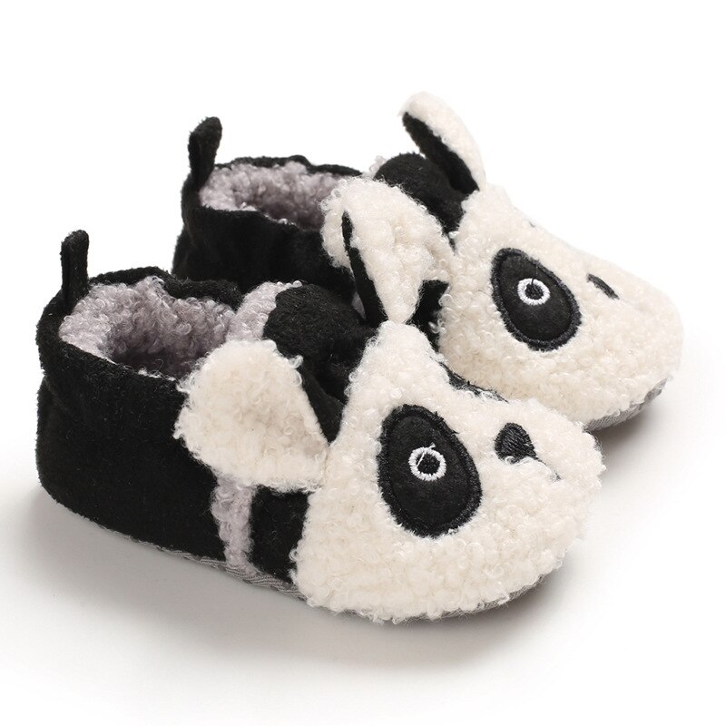 Baby Winter Shoes Toddler Infant Girls Boys Cartoon Warm Winter Shoes Boots Girls Boys First Walkers Walking Shoes: White black / 0-6 Months
