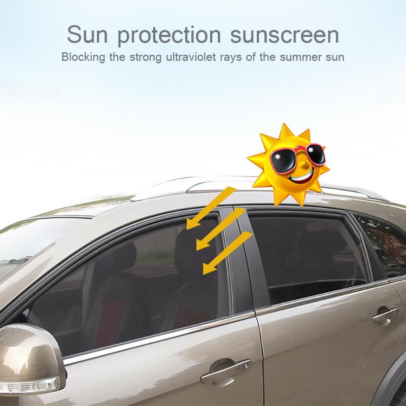 Front/Back Magnetic Auto Car Window Sunshade Summer Solar Protection Sun Visor Shade Side Window Film Mesh UV Cars Curtain