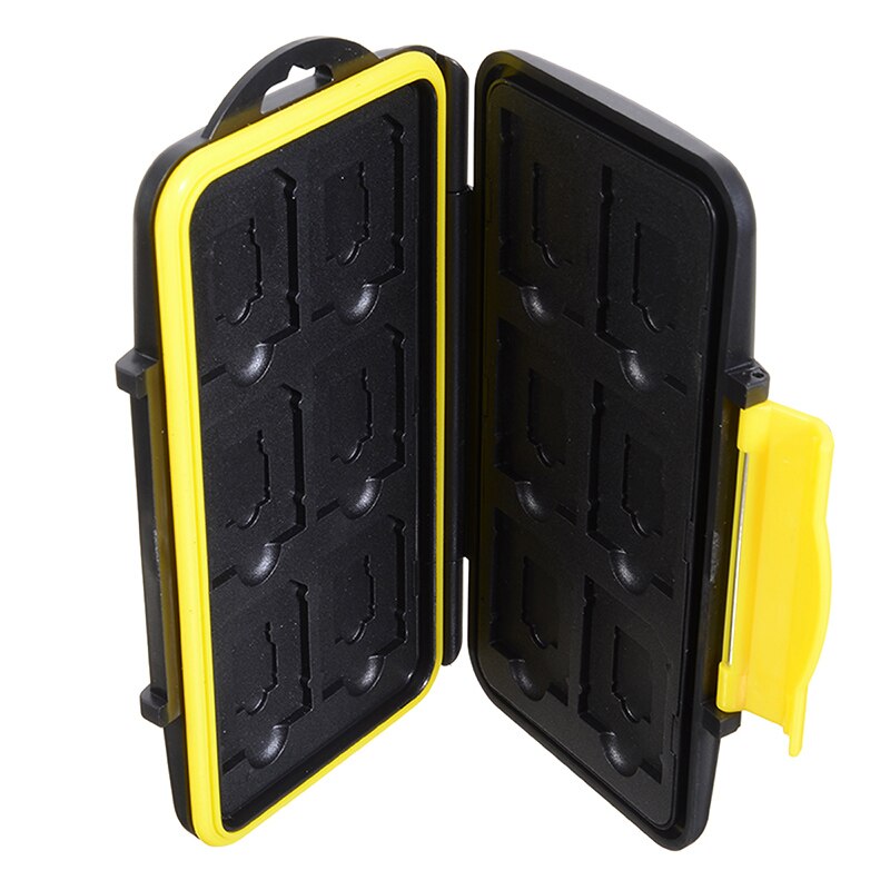 1PC Storing Case Micro SD/TF Cards Holder Portable Storage Box Card Protecting Placing Boxs Waterproof ABS 12 Slots