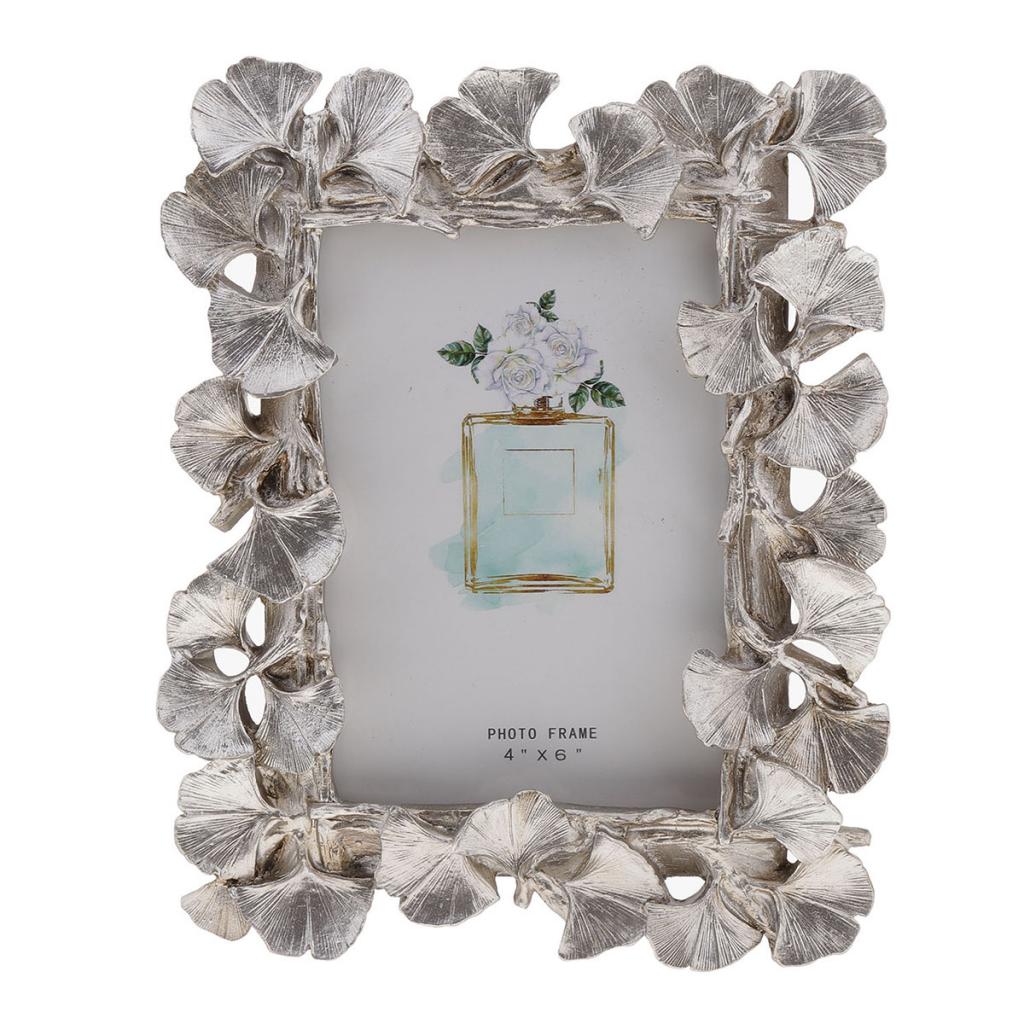 4 " /6 " vintage zilveren hars gingko blad fotolijst / fotolijst huis bruiloft decoratie
