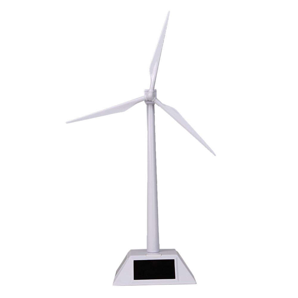 Desktop Model-Solar Powered Windmills/Wind Turbine&ABS Plastics White Solar Windmill Model Assembling puzzle ornaments