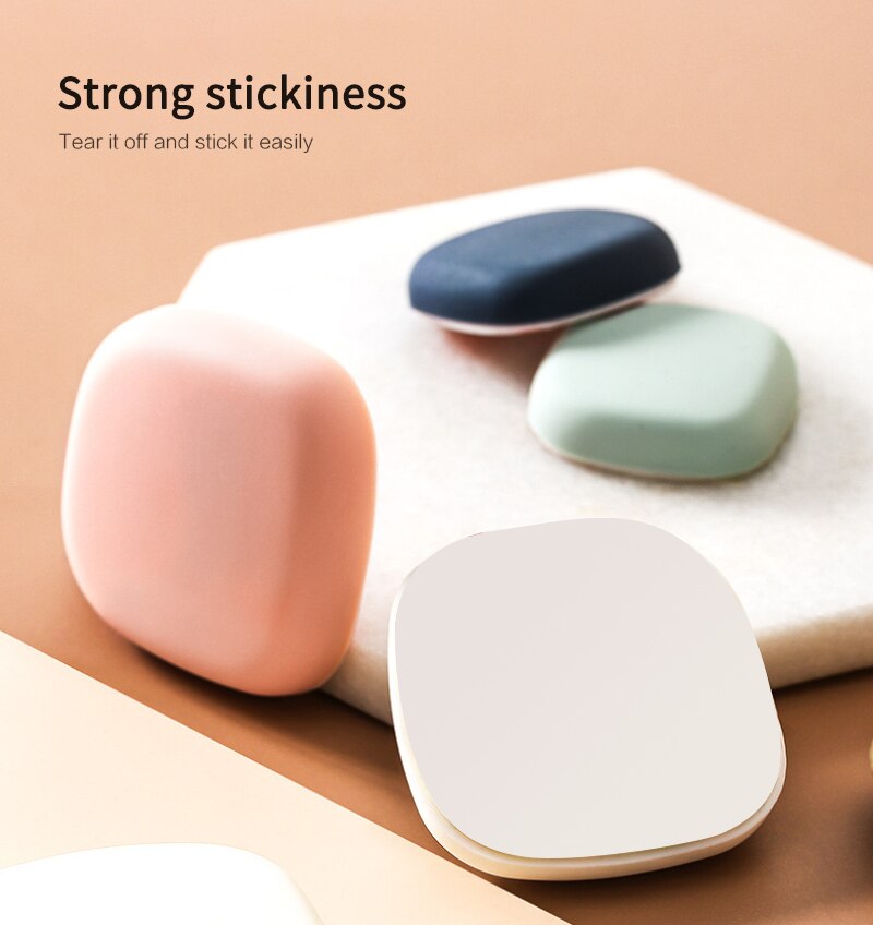 4pcs Wall Protector Door Handle Bumper Guard Stopper Anti-slip Sticker Self Adhesive Silicone Round Door Crash Pad Door Stops