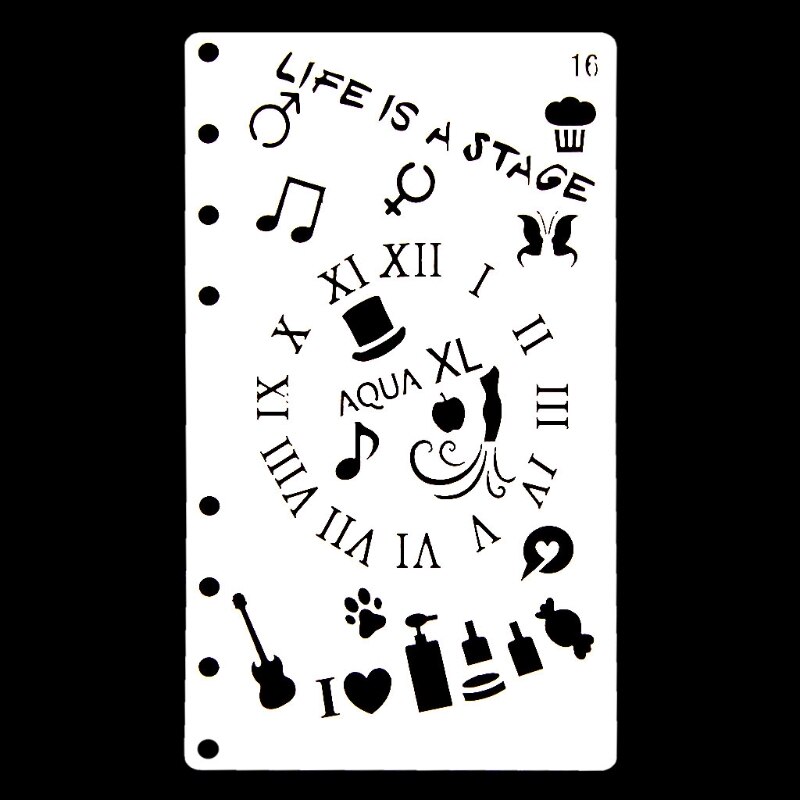 DIY Craft Drawing Template Rulers Stencil Drawing Board Measuring Tool Template Photo Album Pochoir Cards Crafts Decor: 16