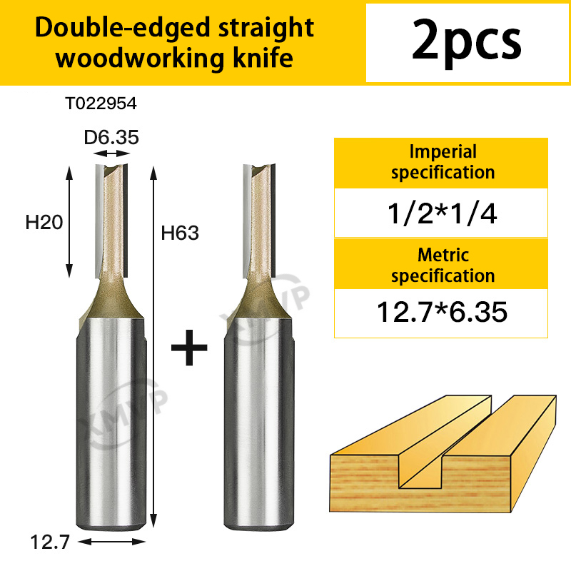 Fresa para carpintería con cuchillo recto de doble filo extendido, cabezal de herramienta para máquina de grabado y recorte, máquina de torno