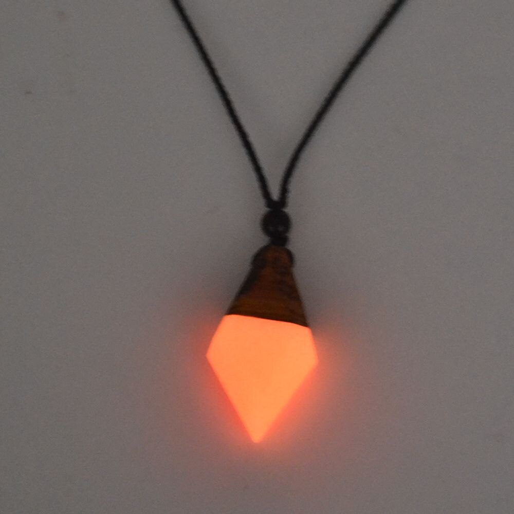 Mode Ketting, Hout Hars Combinatie, "Lichtgevende Sieraden In Het Donker Na Lichtabsorptie", Voor Mannen En Vrouwen: A2008615