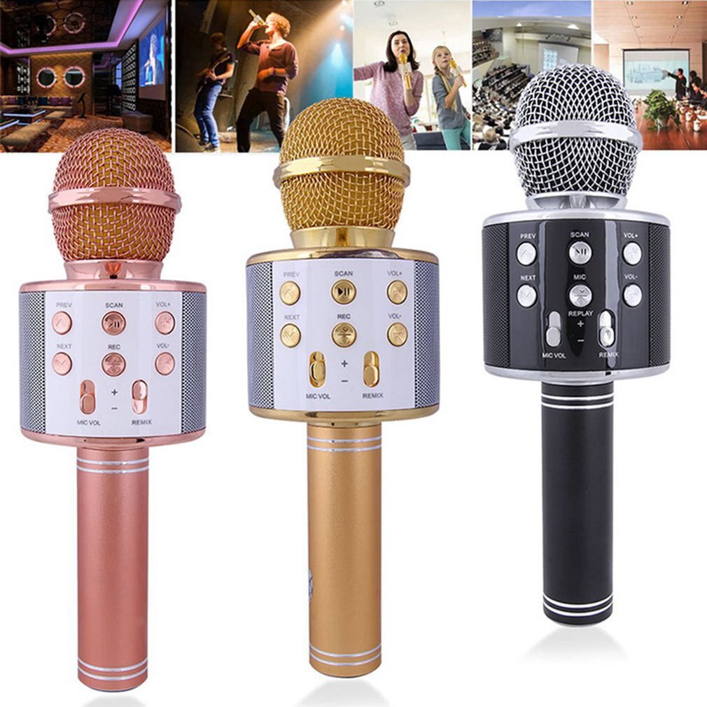 Wireless Microphone Condenser Karaoke Mic Stand Radio Mikrofon Studio Recording Studio Mic Machine