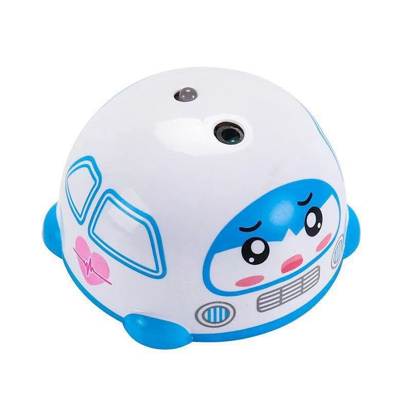 Smart Sensor Cartoon Auto Gebaar Inductie Drukken Auto Obstakel Vermijden Knipperlicht Kids Katrol Auto Speelgoed: white