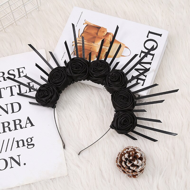 Crown Headband Golden Halo Hair Accessories Halo Goddess Crown Wedding Party Headwear Halloween Costume Star Headpiece: 2