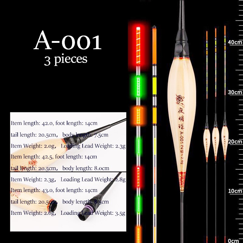 Reed Fishing Floats Shallow Water Boya Vertical Buoy Super Long Fresh Water Fishing Bobber Big Buoyancy Fishing Accessories: A-001 3pieces