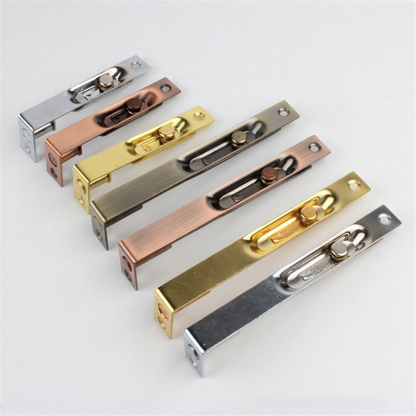 4/6 Cal niewidoczny rygiel robić drzwi ze śrubami, F w kształcie ukryta blokada przesuwna śrubin zatrzask zasuwka, dom umeblowanie brama zabezpieczenie robić drzwi rygiel robić drzwi s