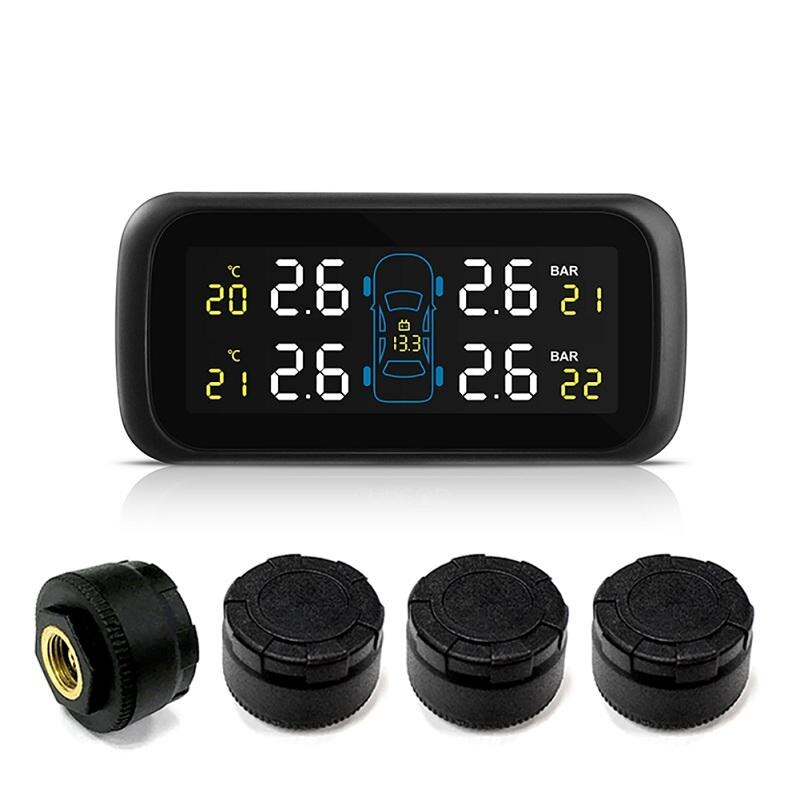TPMS Car Electronics Wireless Tire Pressure Monitoring System With External Replaceable Battery Sensors LCD Display U903
