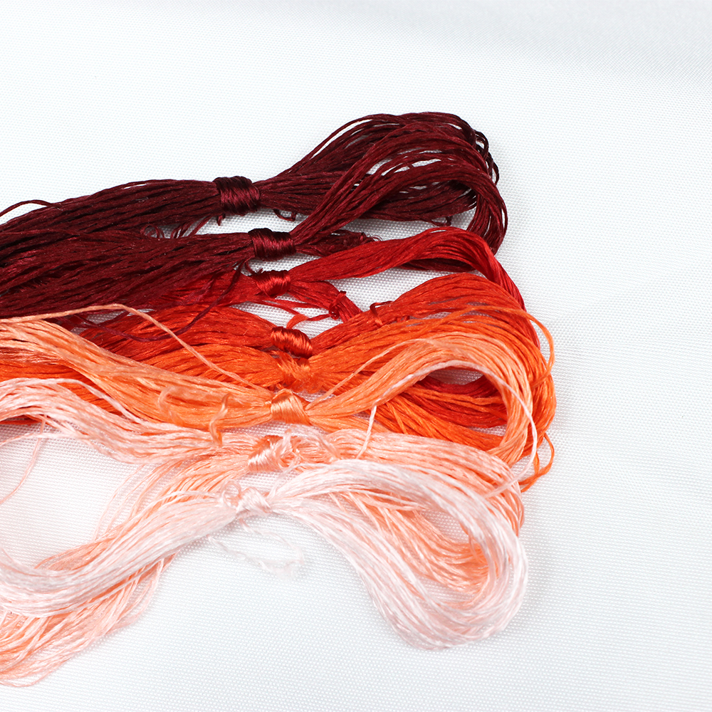 8 sztuk nici robić haftowania ręcznie haftowane nici jedwabne Spiraea jedwabne linie