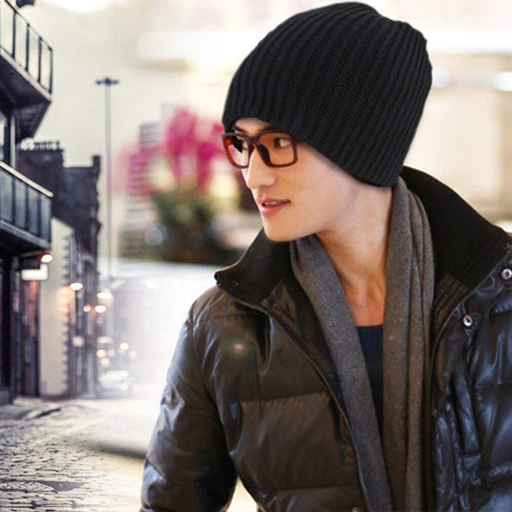 Casual Chic Mannen Losse Beanie Zwarte Hoed Caps Winter Vrouwen Mannen Skullies Warmte Gebreide Mutsen Effen Kleur oversized