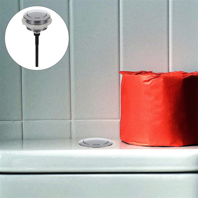 1pc Plastic Flush Toilet Water Tank Push Button Hole Cistern Lid Rod Universal Toilet Button Cover Switch Bathroom Accessories