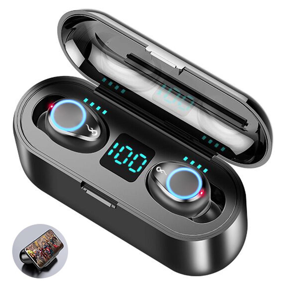 Draadloze Bluetooth 5.0 Koptelefoon Dubbele Mini Oordopjes In-Ear Headset Met Microfoon Als Smartphone Power Bank Voor Muziek bellen