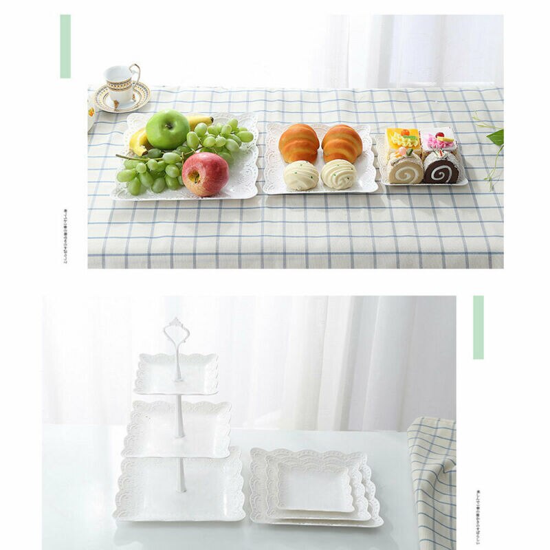 3 szczebel plastikowe stojak na ciasto popołudniowa herbata ślubne płyty imprezowa zastawa stołowa nowy forma robić pieczenia sklep trzy warstwy stojak na ciasto