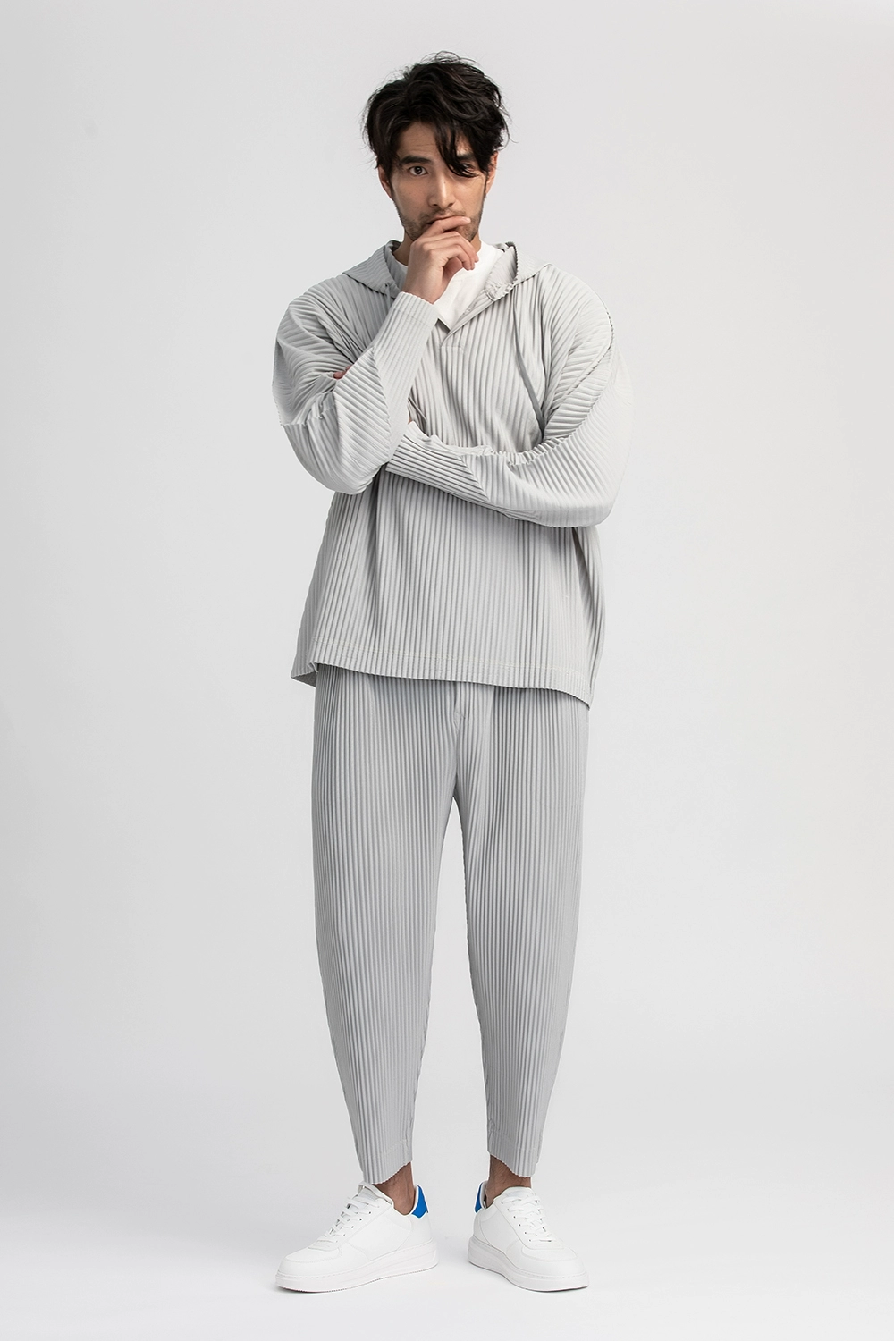 Miyake Plissee Hosen Solide Konische Hosen Bleistift Hosen Vier-saison Casual Böden Japanischen Streetwear Miyake Männer