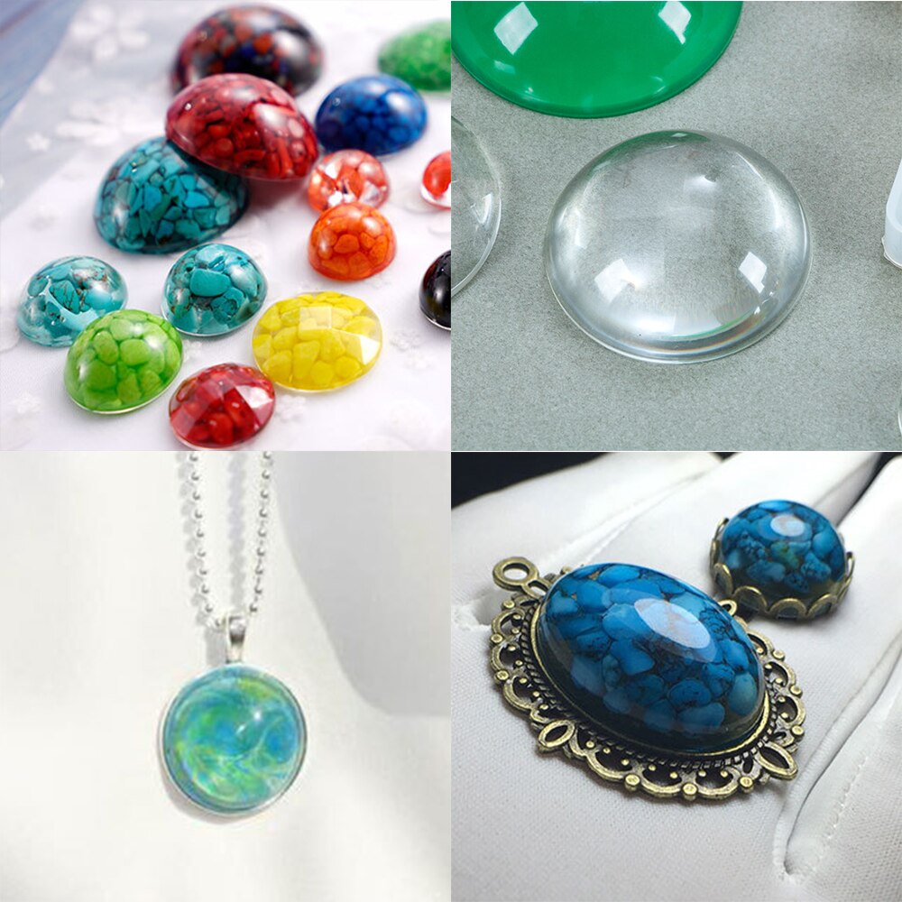 Moule en Silicone demi-boule, Cabochon Oblate, pendentif, résine, outil fait à la main, moules en résine époxy, fabrication de bijoux, 1 pièces