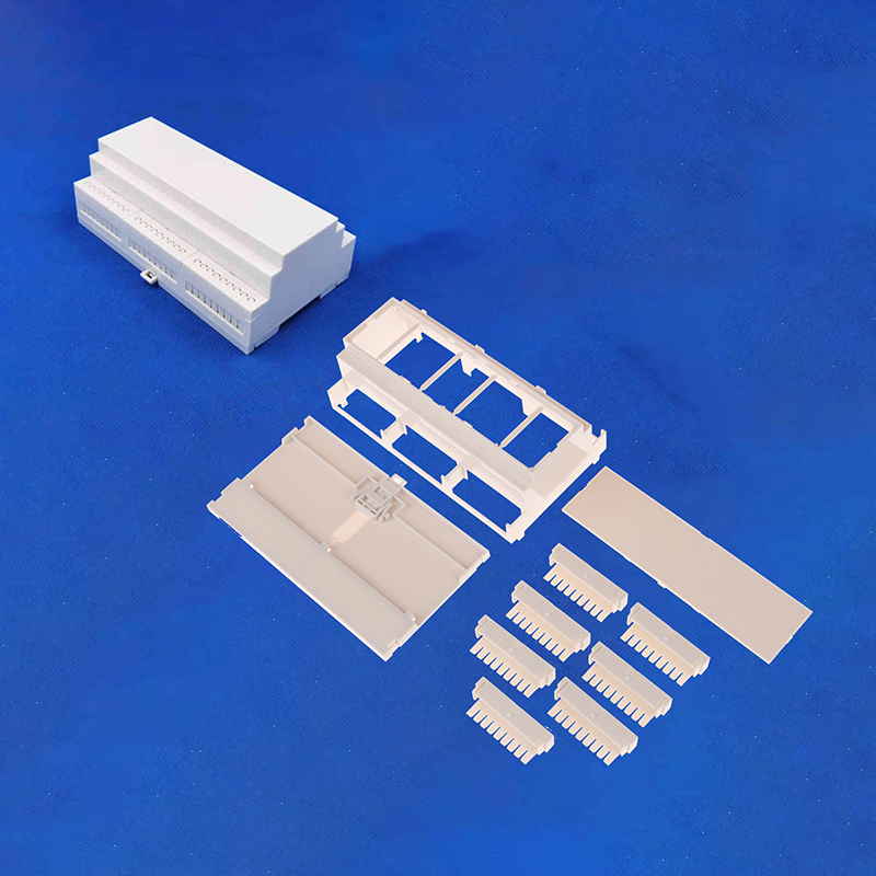 Din Rail Enclosure Plastic Enclosures For Electronics Distribution Box Electronic Enclosure Outlet Enclosure: Brown