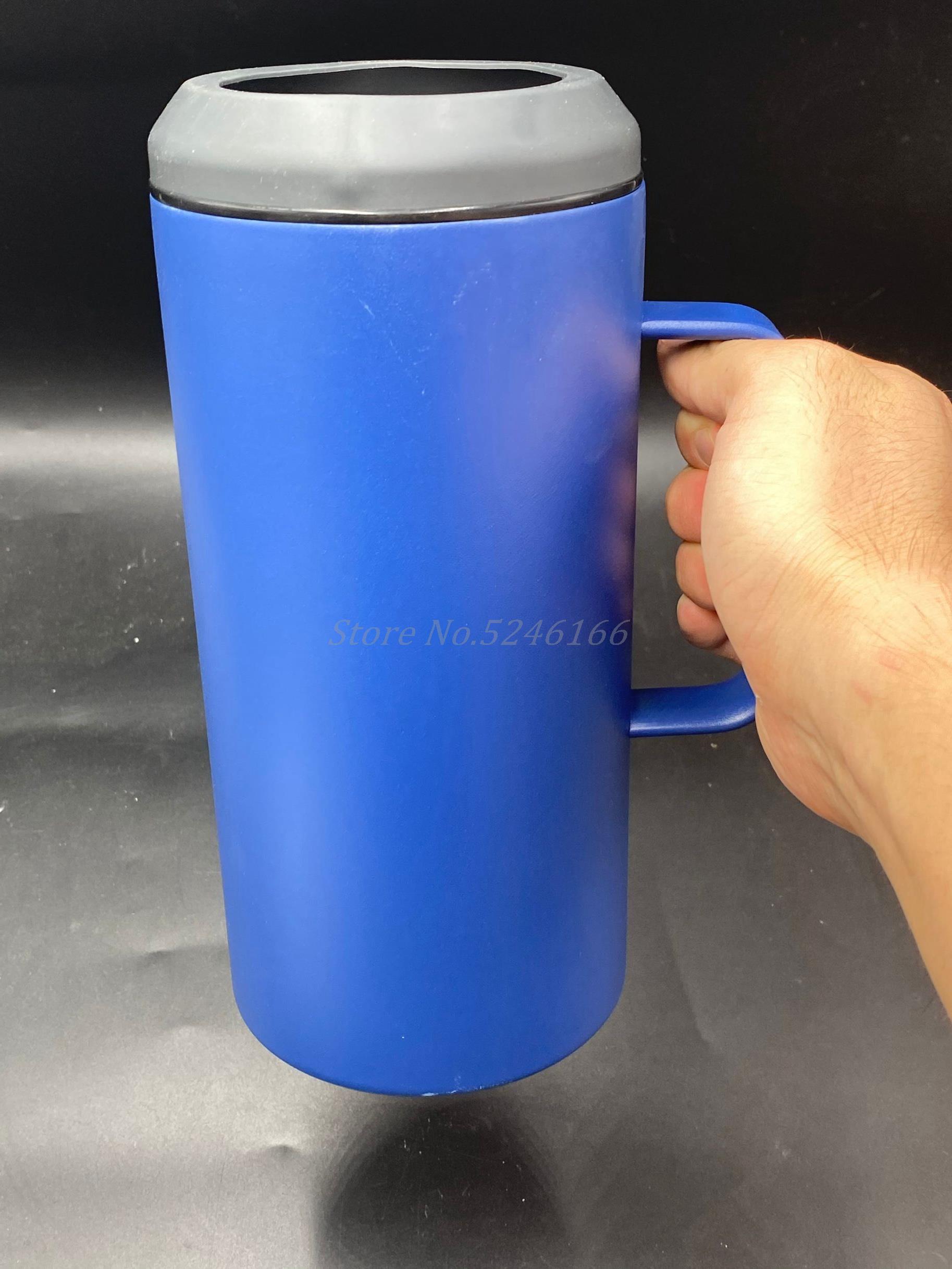 40Oz Cola Bier Koeler Met Handvat Rvs Geïsoleerde Kan Koeler Bier Kouder Keeper Bier Fles Kan Houder Base verstelbare: Blauw