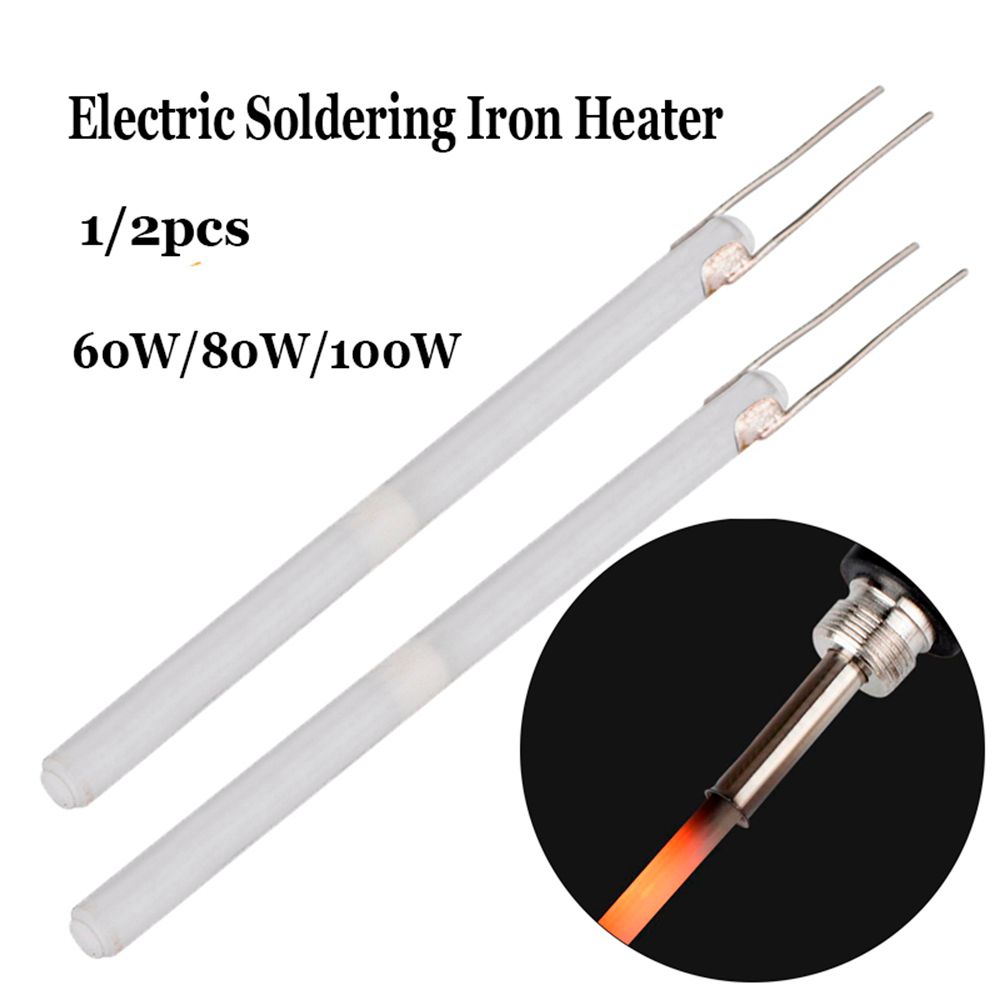 1/2pcs 220V 80W 60W Ceramic Internal Heating Element Adjustable Temperature Electric Soldering Iron Heater for 908 908S Solder