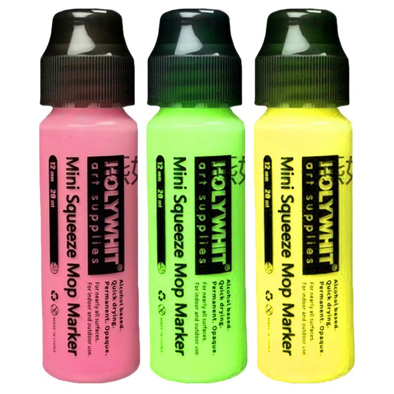 Graffiti maling tuscher fremhævning akrylmaling tusch 12mm/20ml genopfyldelige maling fluorescerende signaturpen graffiti maling