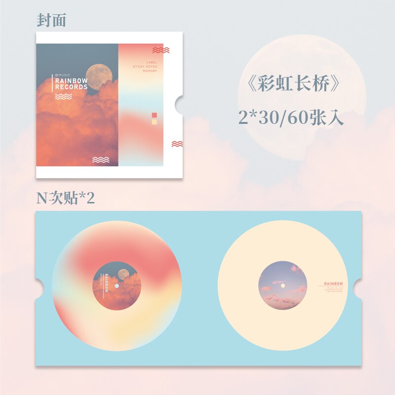 N times post-it notes Writable Notepad 60 pcs School Stationery Diary memo pad sticky Scrapbooking material art marker: A