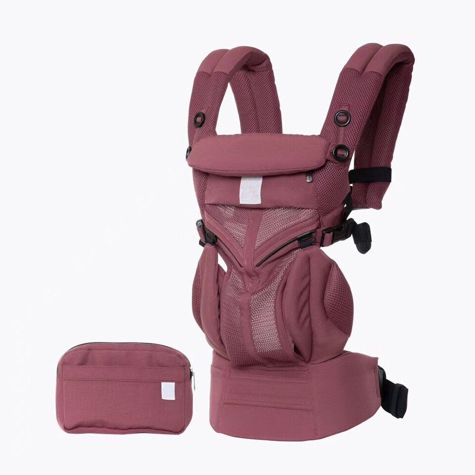 Ergonomische Draagzak 360 Omni Biologisch Katoen Vier Positie 360 Baby Carrier Ademende Koele Lucht Baby Carrier Rugzak: omni cool air red