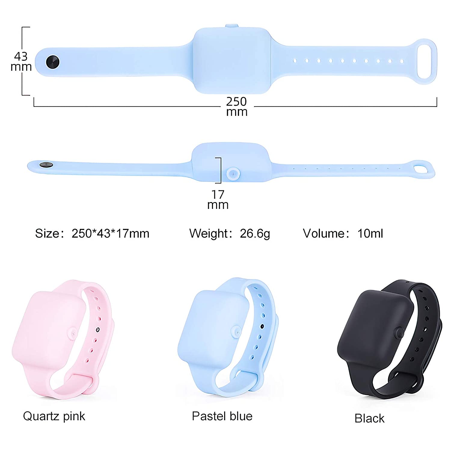 Genanvendelig silikone flydende bærbar beholder håndvask armbånd dispenser håndsprit armbånd håndsprit armbånd