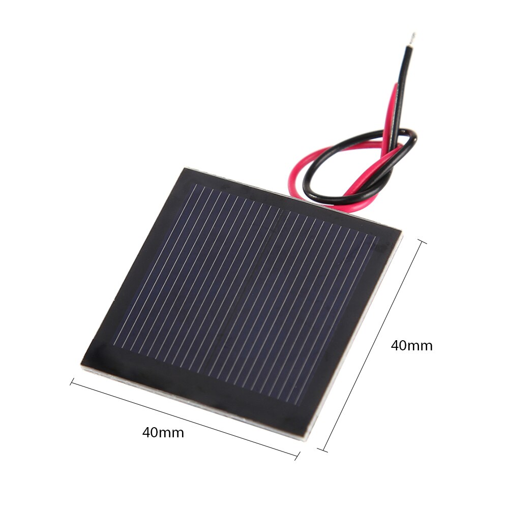 Solar Cell Diy Solar Charger 1V 200mA Polycrystalline Silicon Solar Panels 40mmx40mm 0.2W DIY for Solar Toys