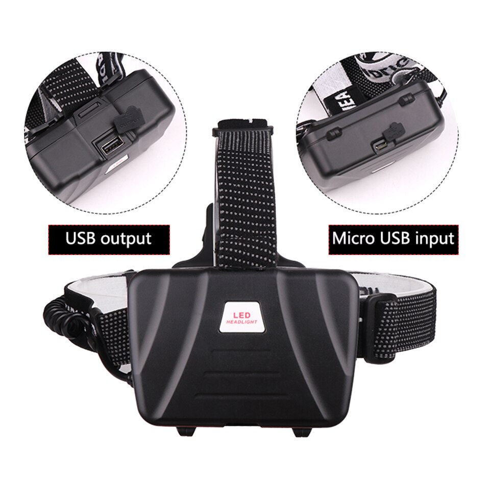 Krachtige XHP70 XHP50 Led Koplamp Zoom Head Lamp Zaklamp Zaklamp 18650 Batterij Usb Oplaadbare Lantaarn