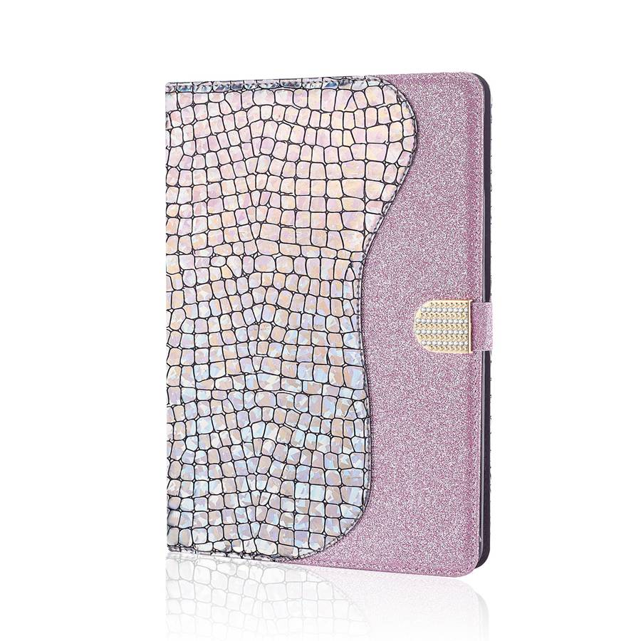 Para Samsung Galaxy Tab E T560 SM-T560 9,6 pulgadas fundas Bling Glitter Smart cuero soporte tabletas funda +: pink