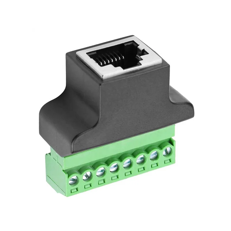 RJ45-Stecker auf Schraubklemmen-Adapter, RJ45-Buchse auf 8-poligen Stecker, RJ45-Splitter für CCTV, DVR, CCTV-Zubehör, 2/4/8 Stück